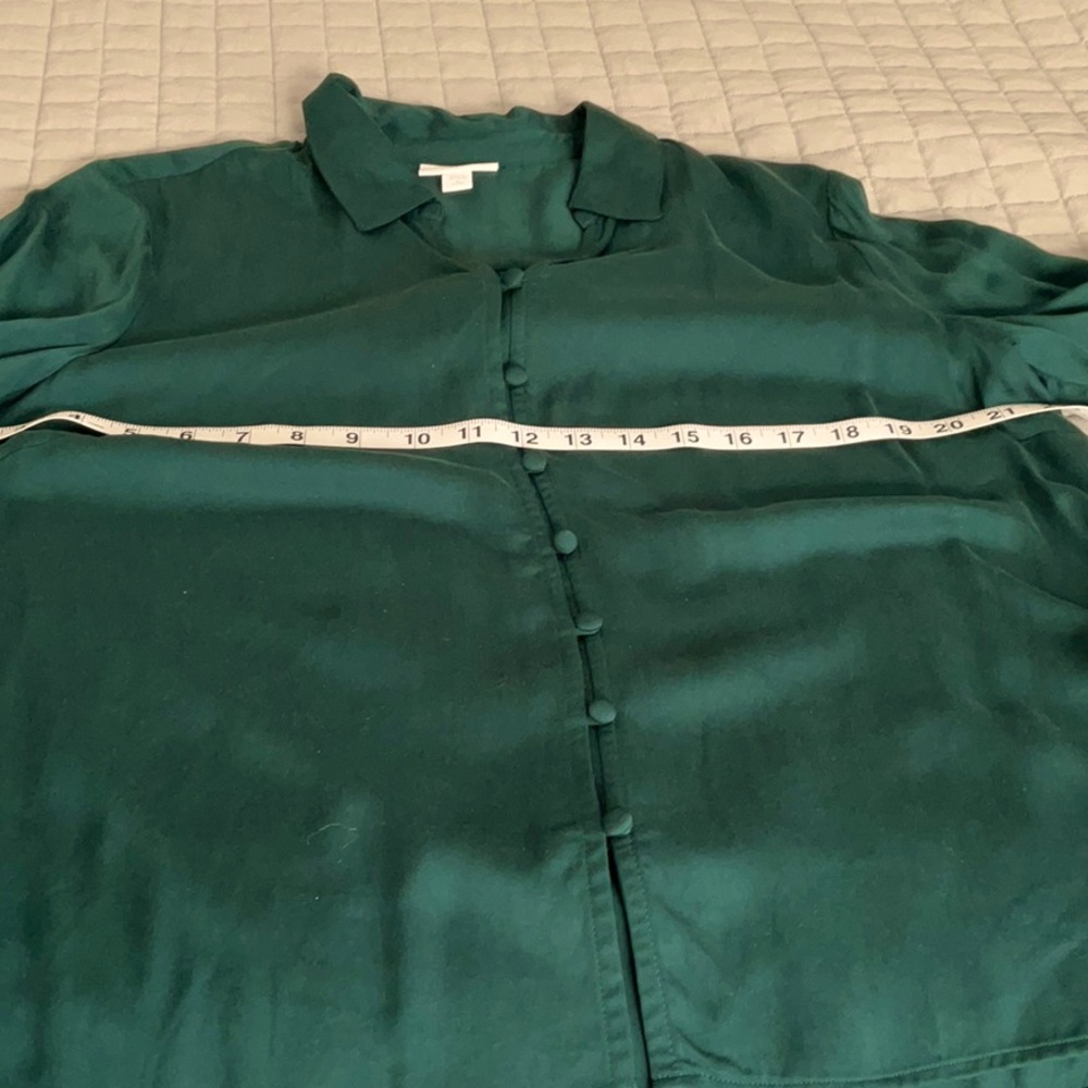 J. Jill blouse, more emerald green with collared v-neck, like new, worn once.